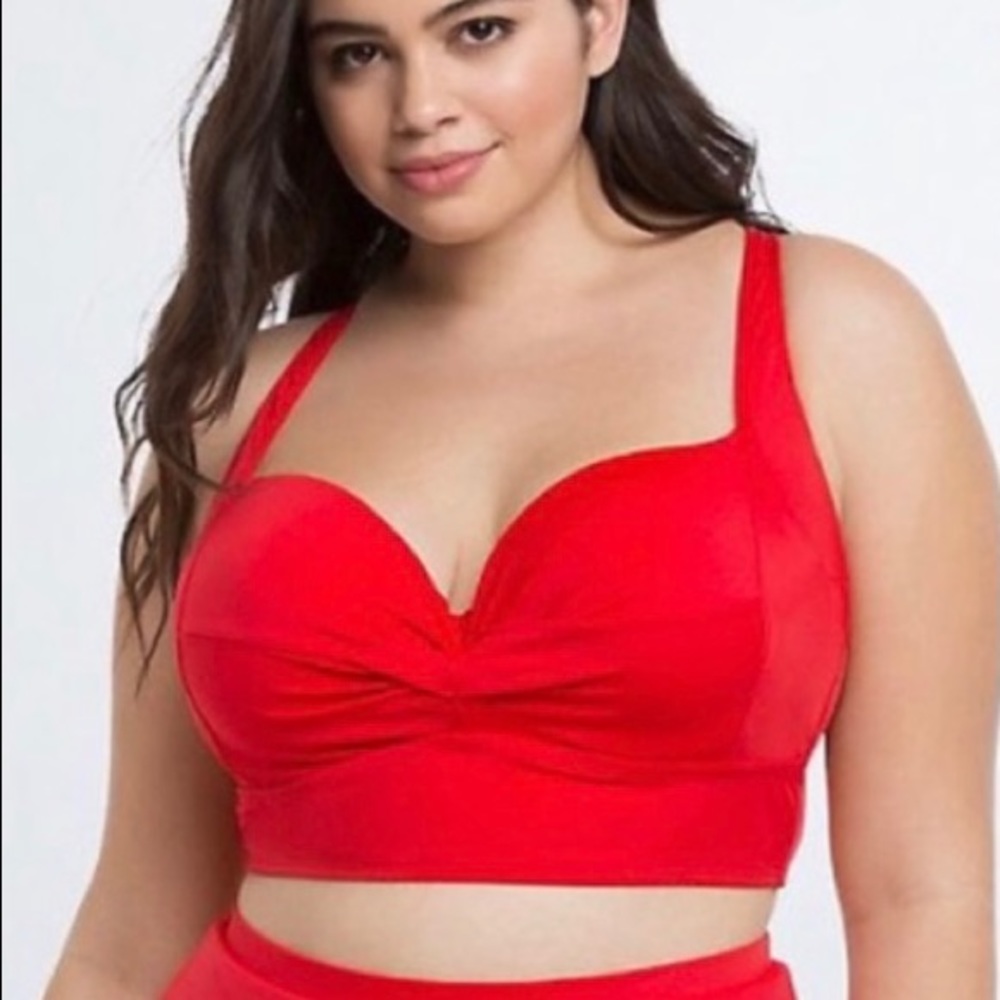 Torrid red bikini top size 2